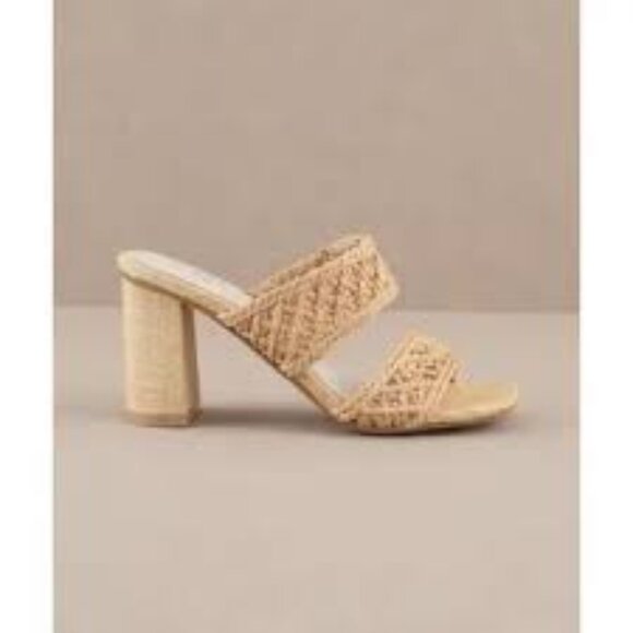 Oasis Society Barbara Woven Heels in Wheat -- Size 7.5 -- NWT/NIB - Picture 7 of 9